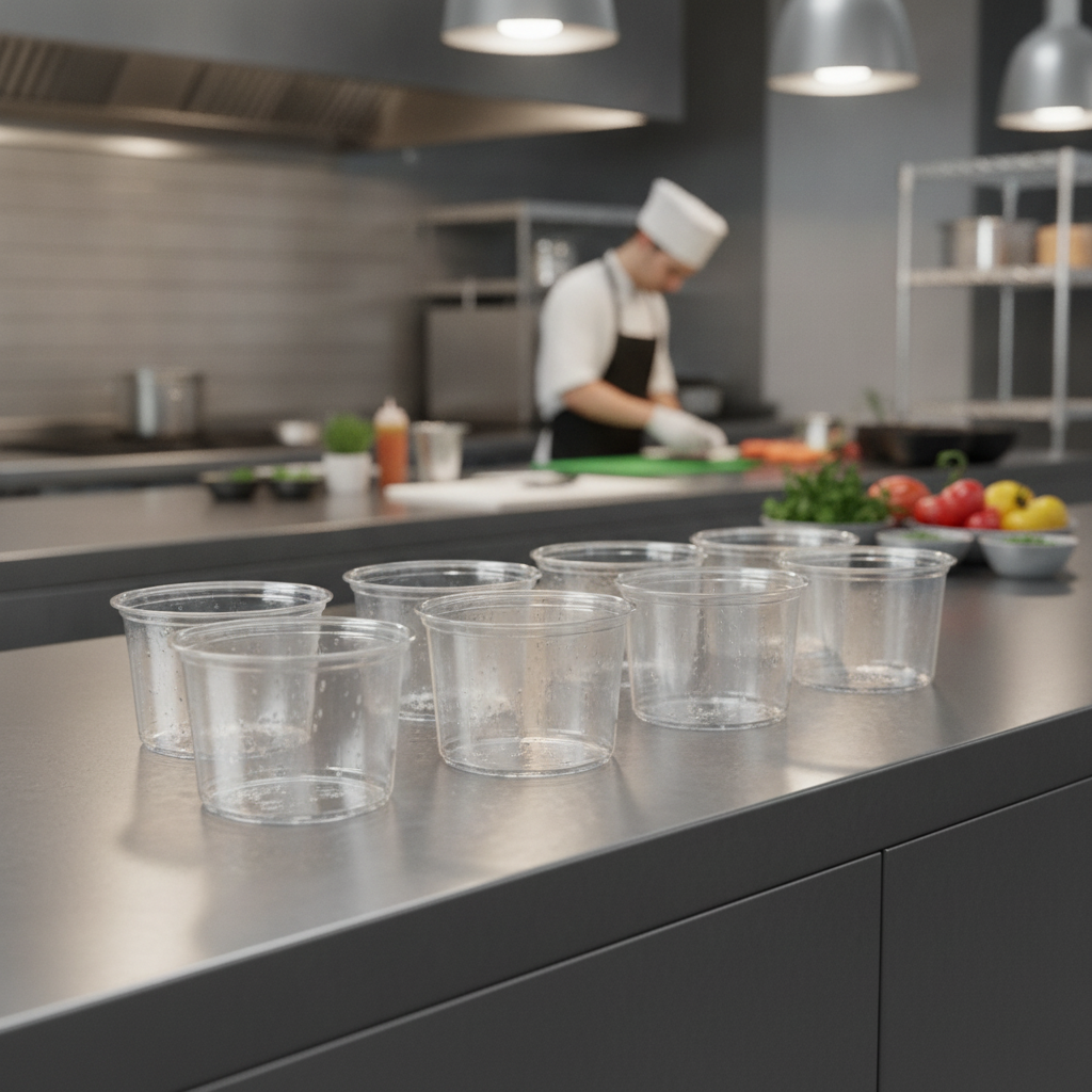 Recyclable Clear Deli Cups 455ml for Takeaway & Delivery (Pack of 300)