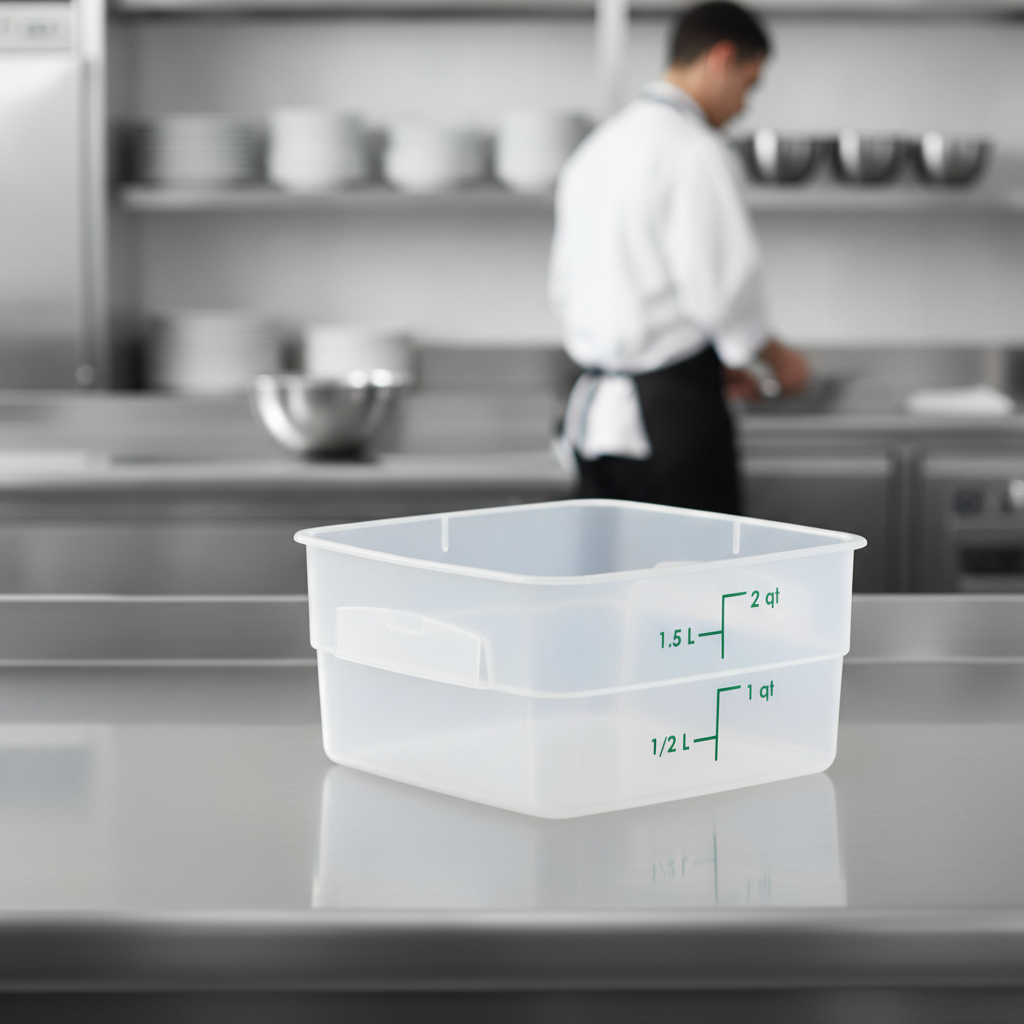 Polypropylene CamSquare Container 1.9L for Commercial Kitchens