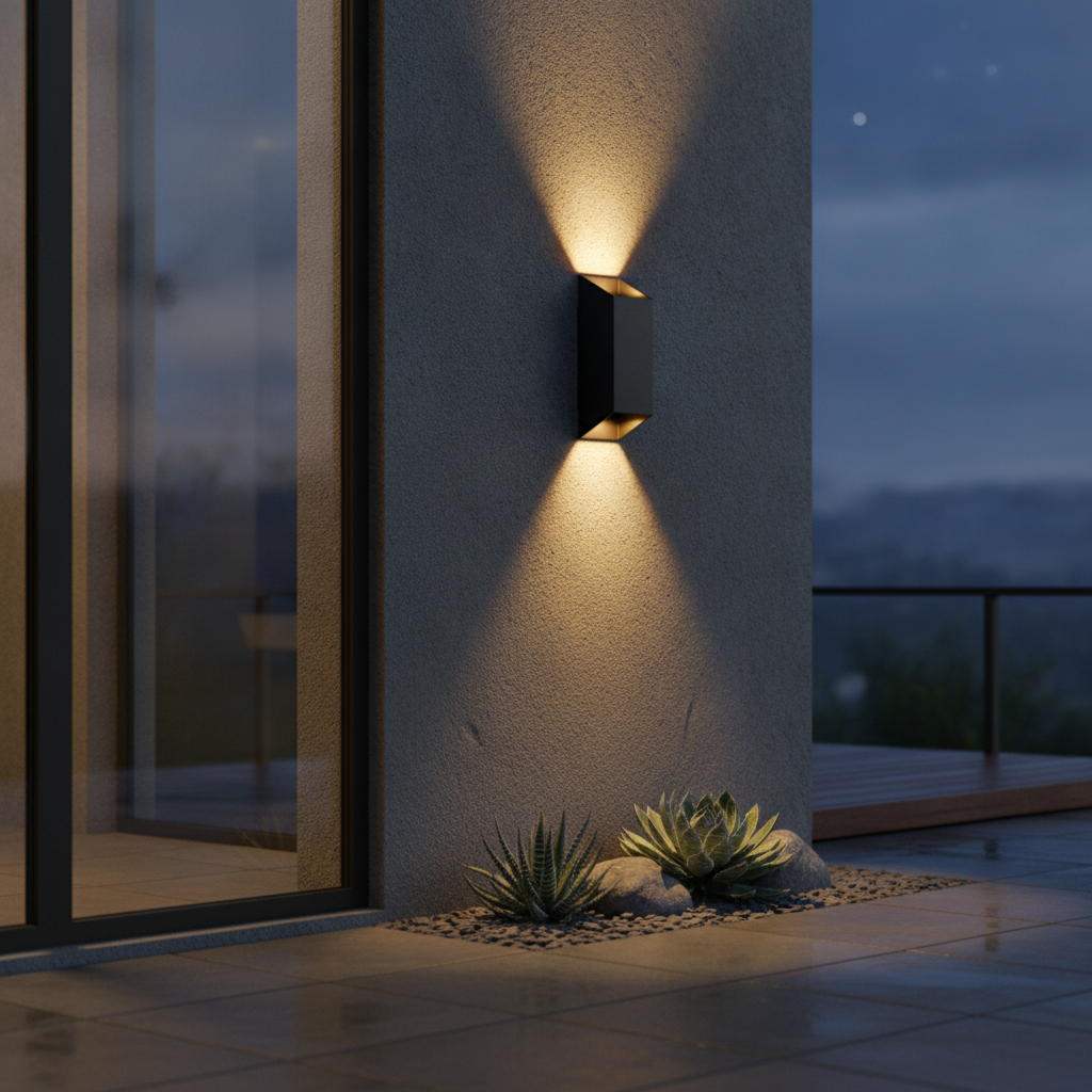 Aluminium Outdoor Wall Light Black for Modern Exteriors
