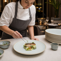 Plates Blue Duck Egg Blue Vitrified Ceramic for Contemporary Dining (Pack of 12)