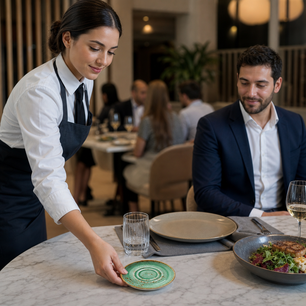 Alumina Saucers Aqua Vitrified Ceramic for Casual Dining (Pack of 12)