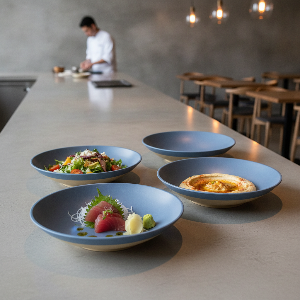 Melamine Shallow Serving Bowls 300mm for Creative Buffets (Pack of 4)