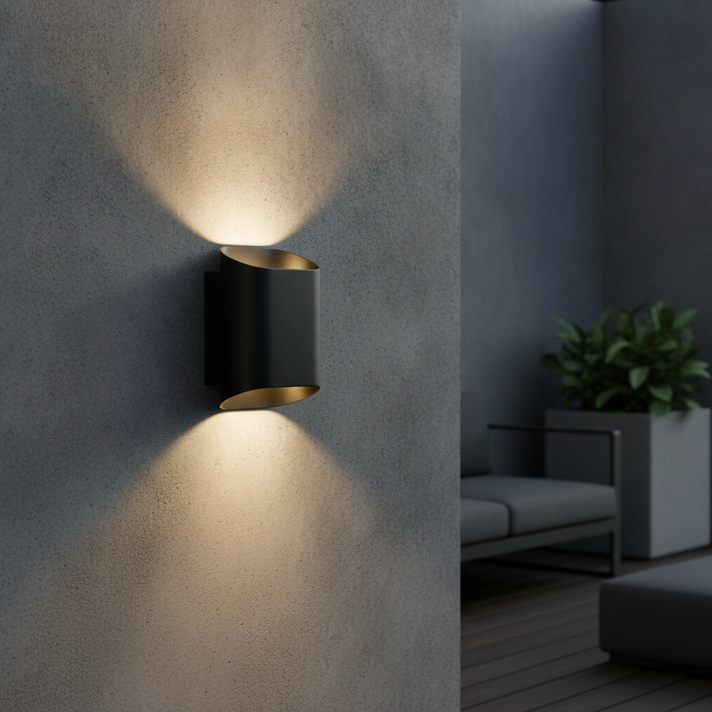 Metal Round Wall Light 230mm for Outdoor Spaces