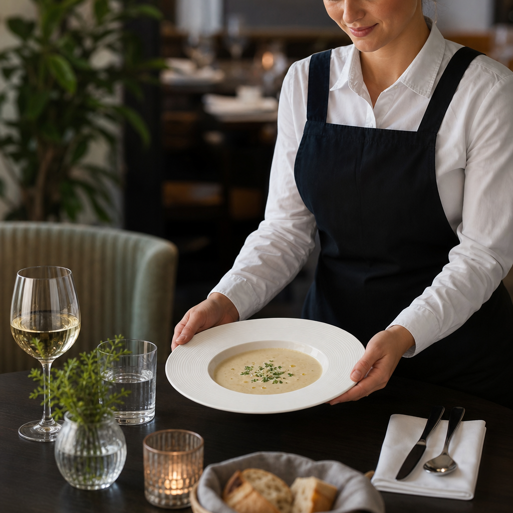 Rim Soup Plates 240mm Porcelain for Casual Dining (Pack of 12)