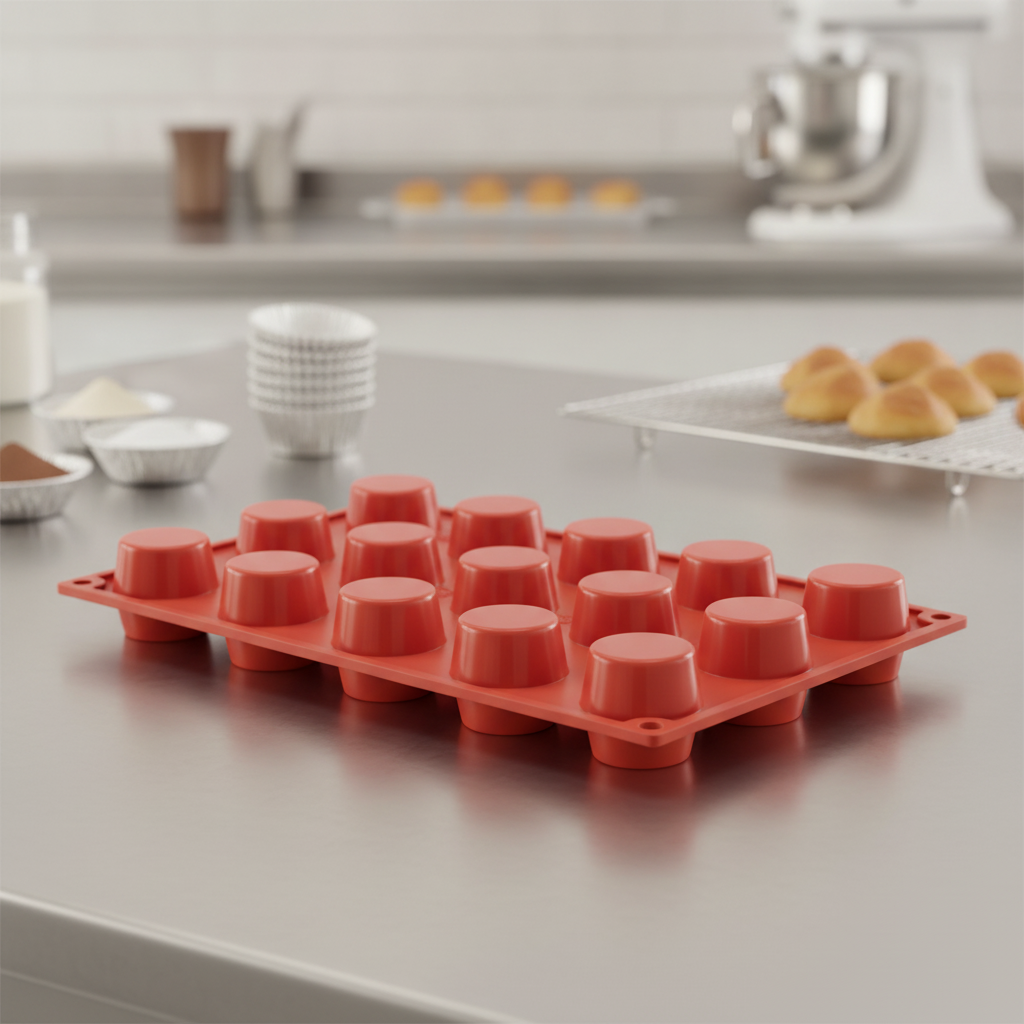 Silicone Petit Four Mould 15 Cup for Bakeries & Pastry Shops