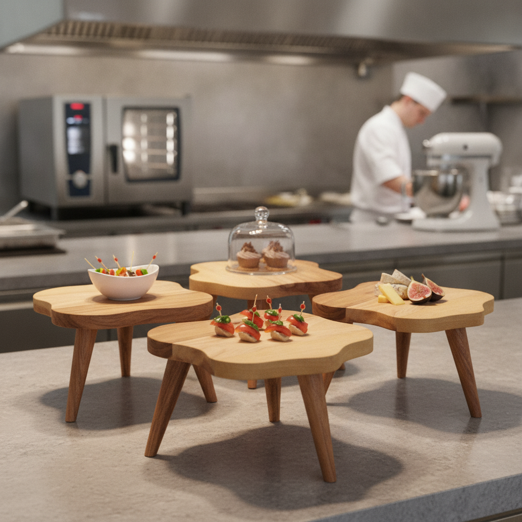 Wooden Organic Display Stands 275x145mm for Catering Events (Pack of 4)