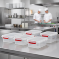 Polypropylene 1/3 Gastronorm Food Containers 2.5L for Commercial Kitchens (Pack of 4)