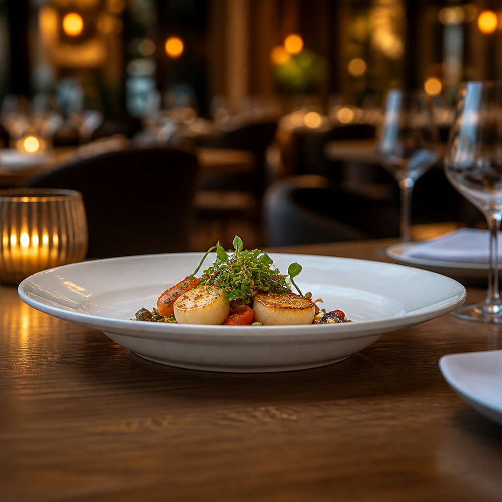 Porcelain Mediterranean Dishes 280mm for Dining & Catering