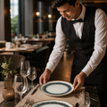 Finest Vitrified Walled Plates 260mm China for Table Settings (Pack of 6)