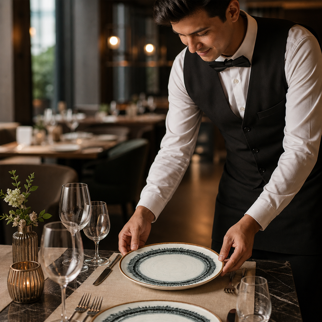 Finest Vitrified Walled Plates 260mm China for Table Settings (Pack of 6)
