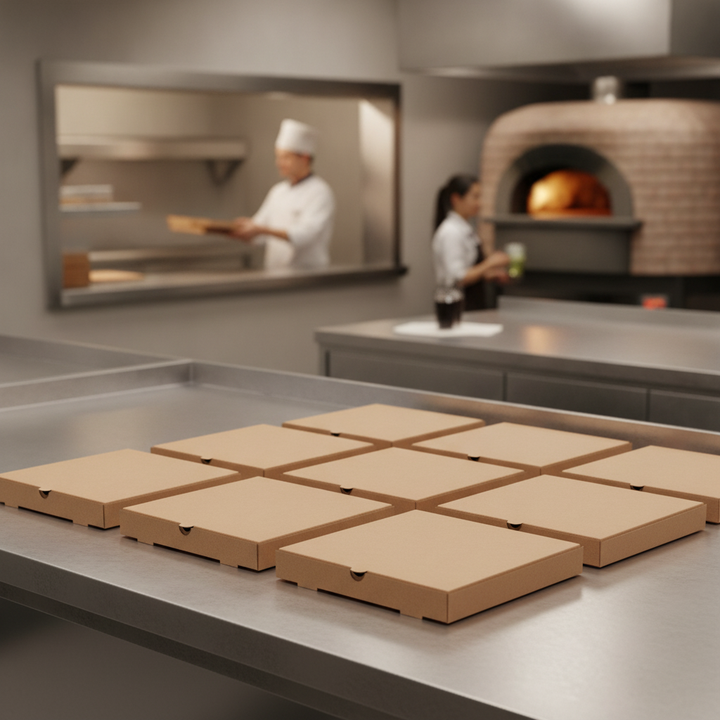 Cardboard Pizza Boxes 12" for Takeaway Services (Pack of 100)