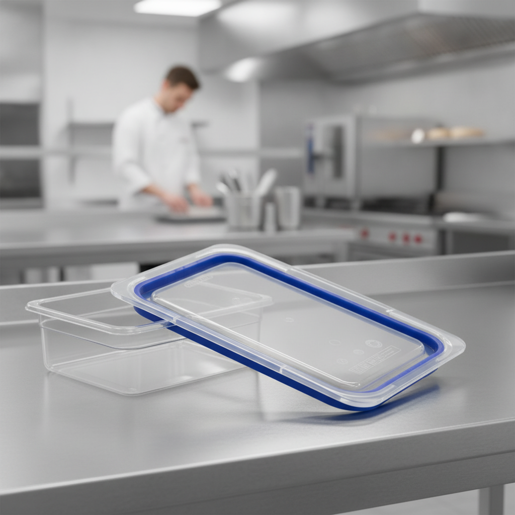 Airtight Blue ABS Lid GN 1/3 for Food Storage