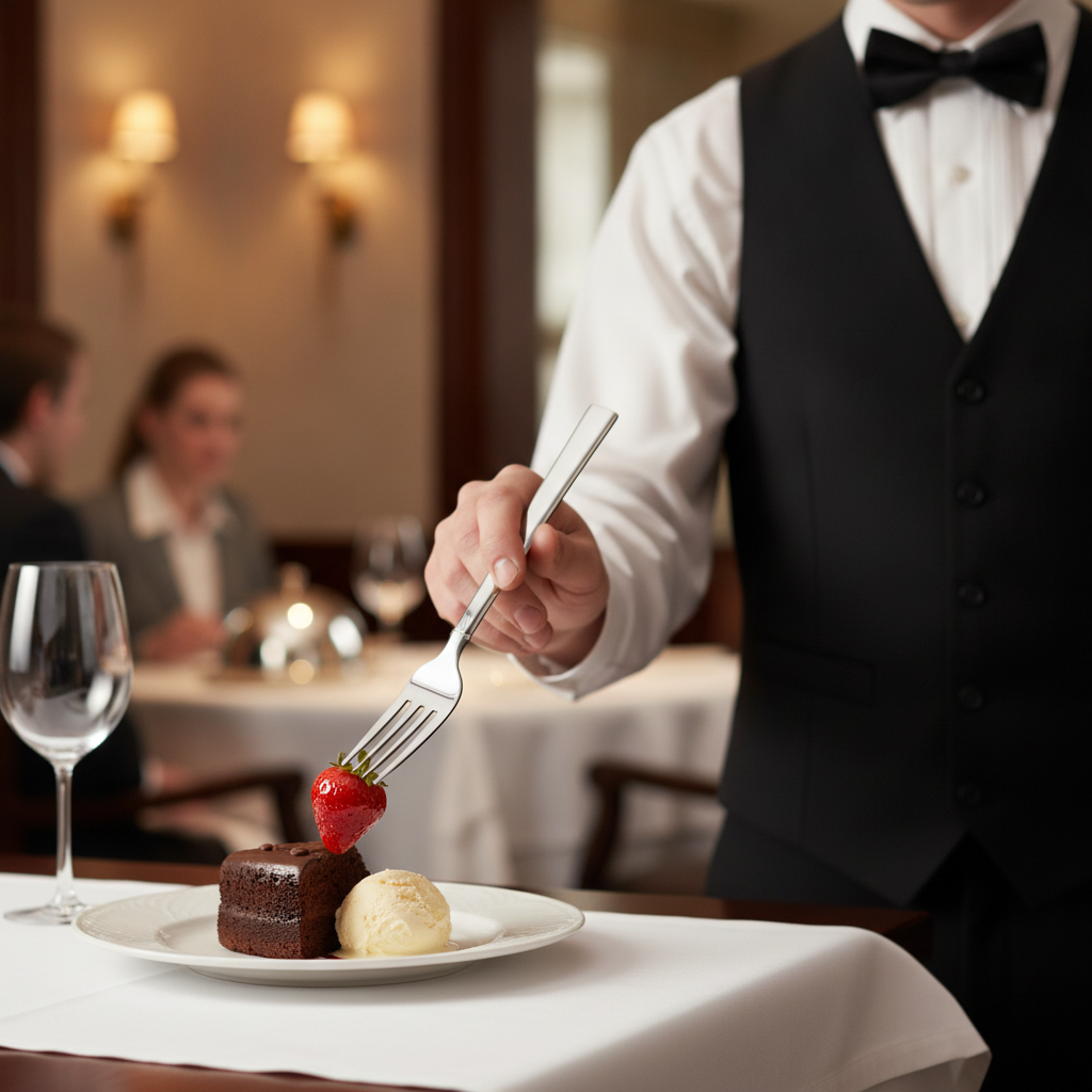 18/10 Stainless Steel Dessert Forks for Fine Dining (Pack of 12)