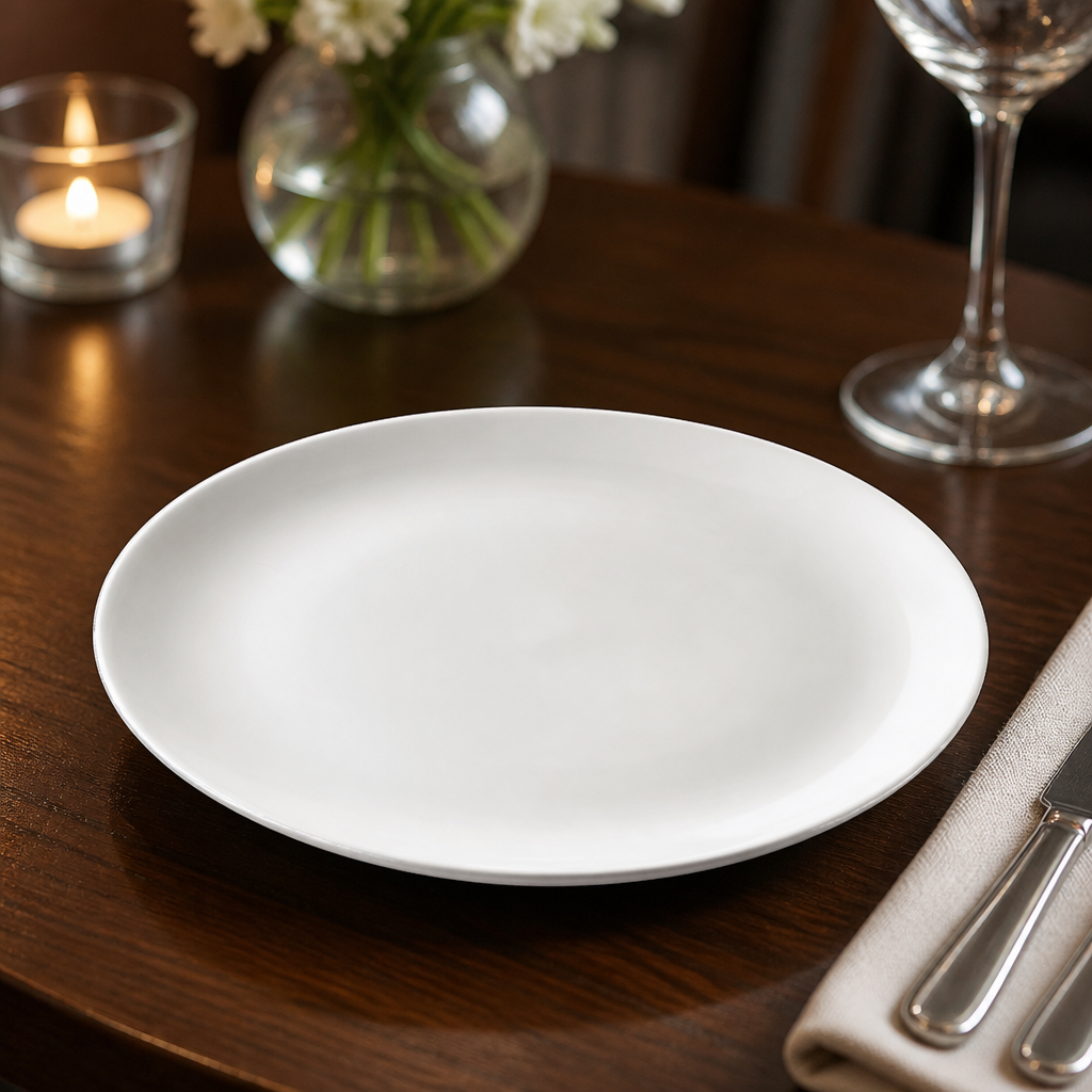 Coupe Plates 165mm White Porcelain for Dining Experiences (Pack of 12)