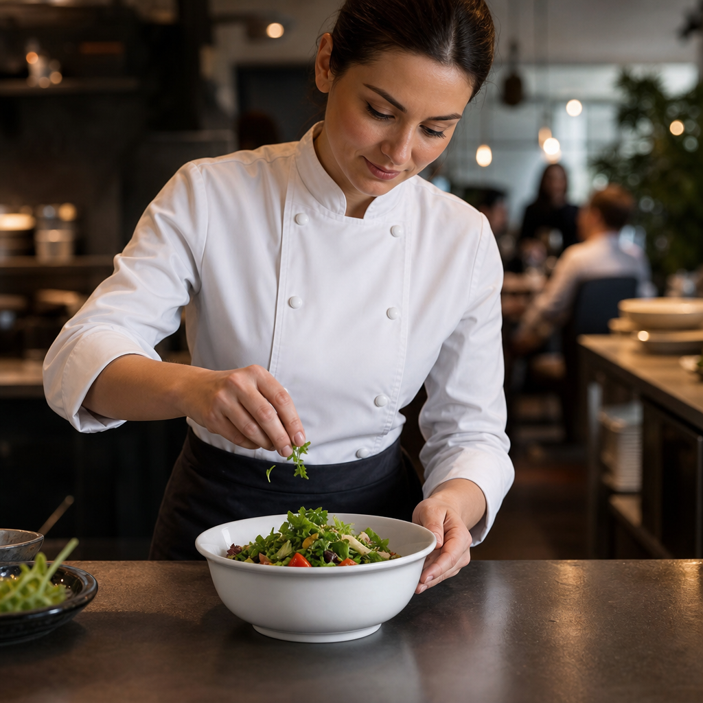 Salad Bowls 200mm Porcelain for Casual Dining (Pack of 6)