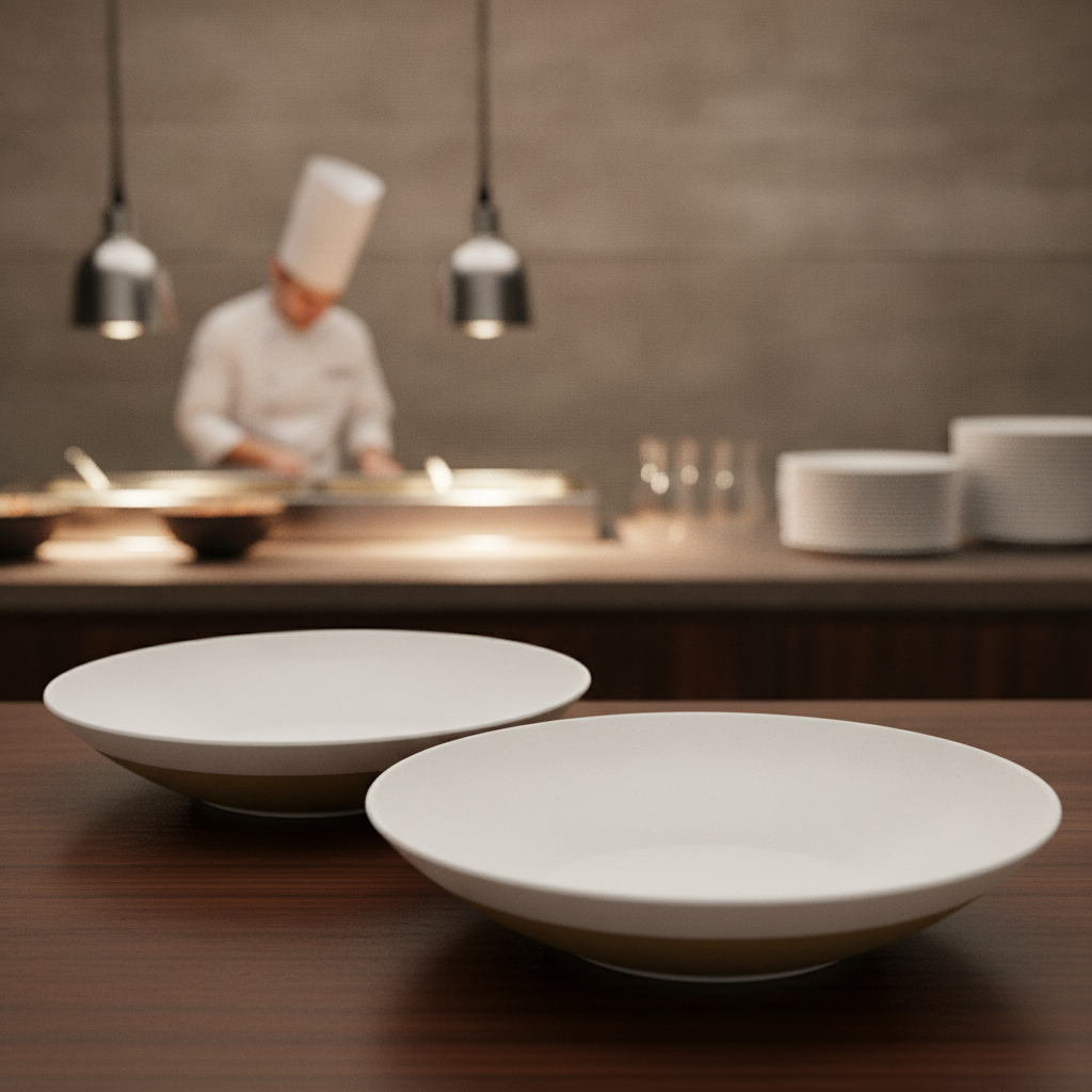 Melamine Shallow Bowls 360mm for Creative Buffet Presentations (Pack of 2)