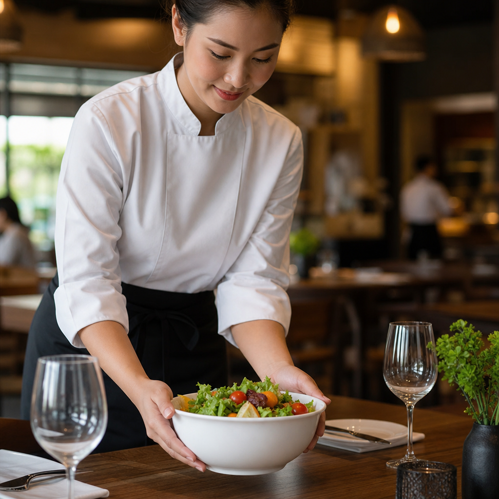 Salad Bowls 175mm Porcelain for Restaurants & Cafés (Pack of 6)