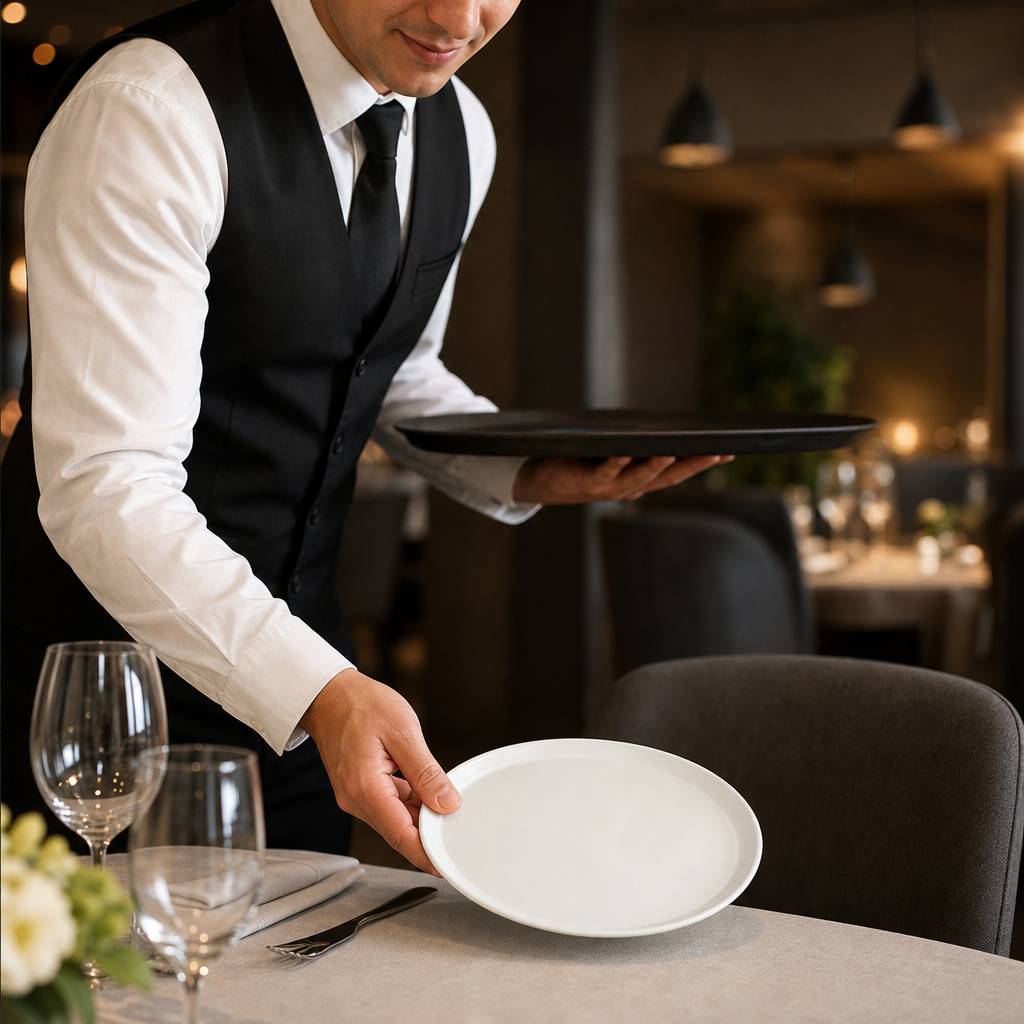 Round Trays 190mm Fine China for Upscale Dining (Pack of 12)