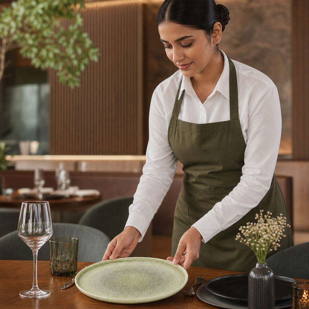 Finest Vitrified Round Walled Plates 260mm Ceramic for Rustic Dining (Pack of 6)