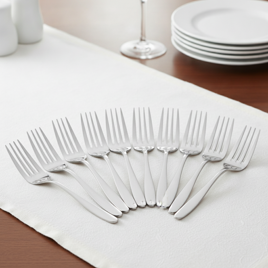 18/10 Stainless Steel Dessert Forks for Restaurants & Events (Pack of 12)