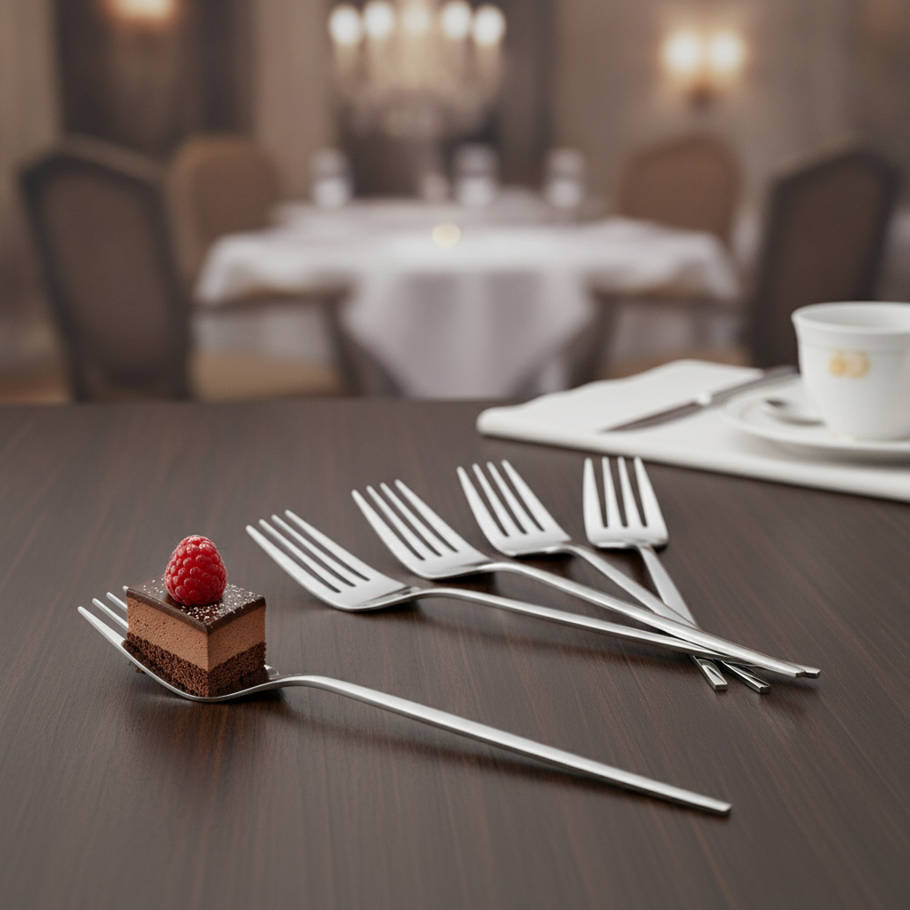 Stainless Steel Cake Forks for Elegant Dining (Pack of 12)