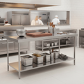 304 Stainless Steel Wall Table 600-1800mm for Food Preparation