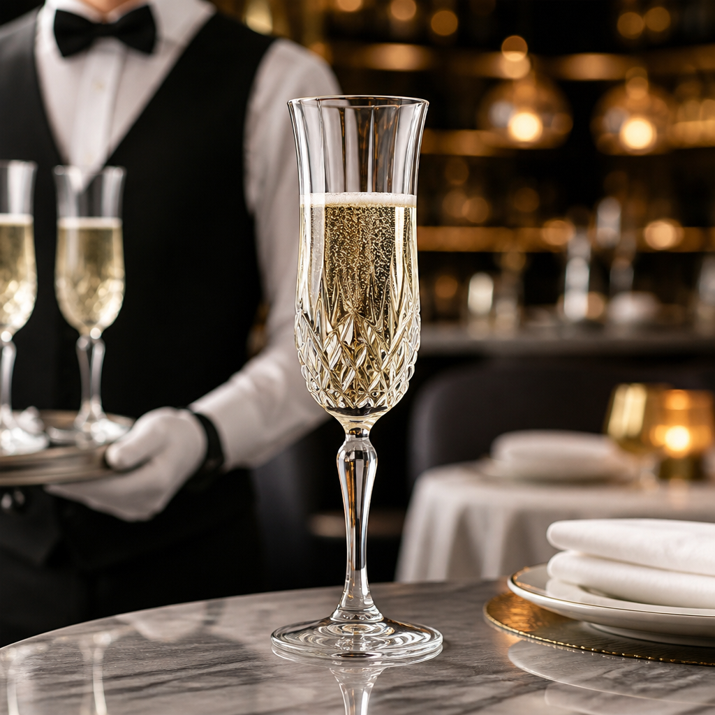 Eco-Crystal Champagne Flute 130ml for Celebrations (Pack of 12)