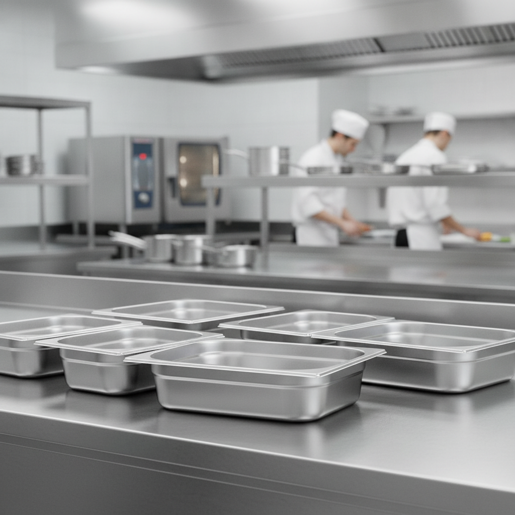 201 Stainless Steel 1/2 Gastronorm Tray 40mm for Commercial Use