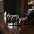 Aluminium Round Non-Slip Drinks Tray 330mm for Pubs & Clubs