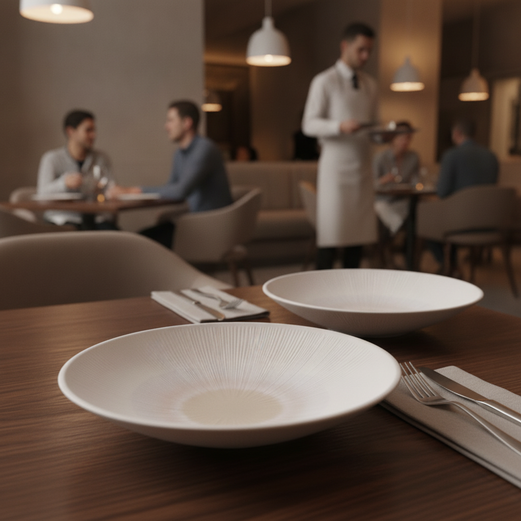 Melamine Blush Round Bowl 300mm for Modern Table Settings