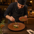 Hand-Crafted Fire Plates 260mm Porcelain for Dining Experiences (Pack of 12)