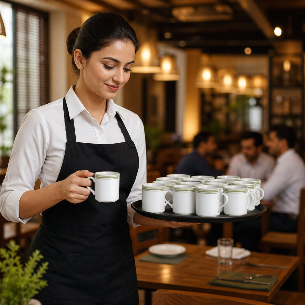 Mugs 285ml China for Home & Office (Pack of 12)