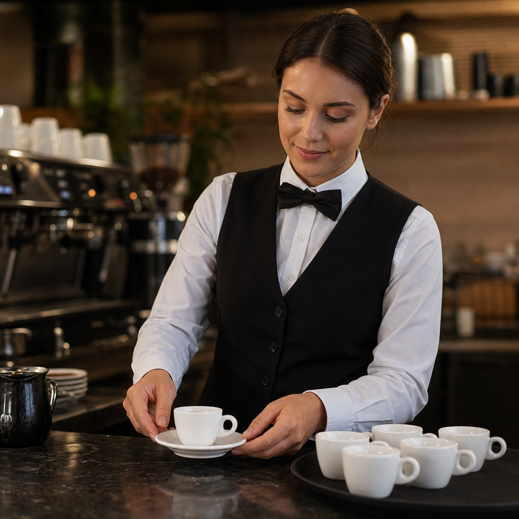 Porcelain Espresso Cups 85ml for Professional Catering (Pack of 6)