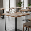 Solid Oak Rectangular Table Top 1200x700mm for Commercial Spaces