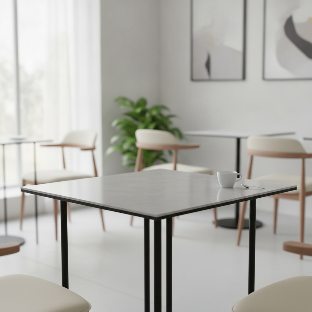 Tempered Glass Square Table Top 700x700mm for Cafés & Restaurants