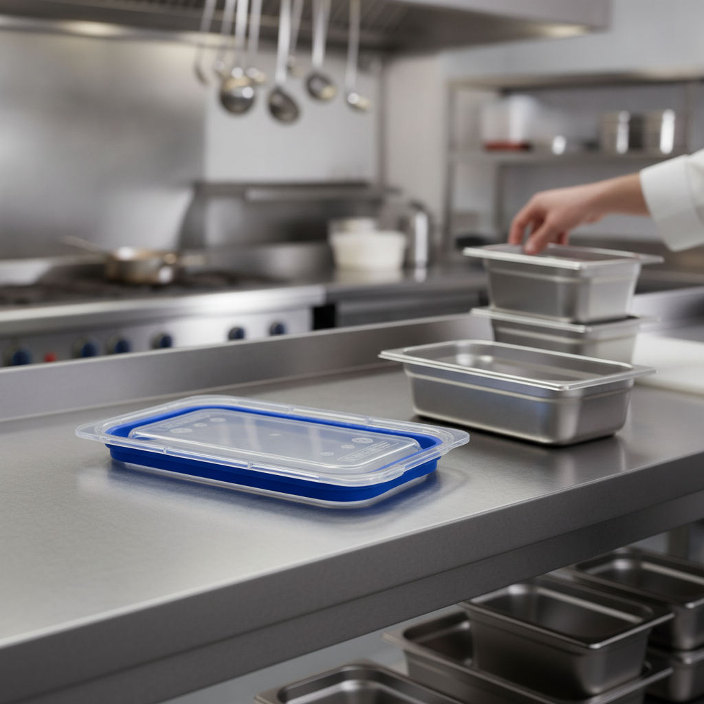 Plastic Blue Food Storage Lid GN 1/4 for Prolonging Freshness