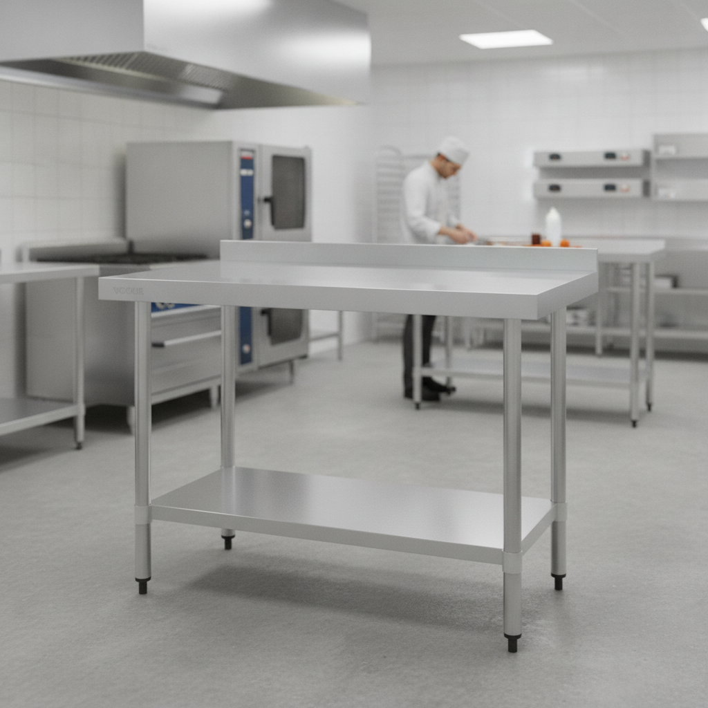 430 Stainless Steel Prep Table 1200mm for Commercial Kitchens