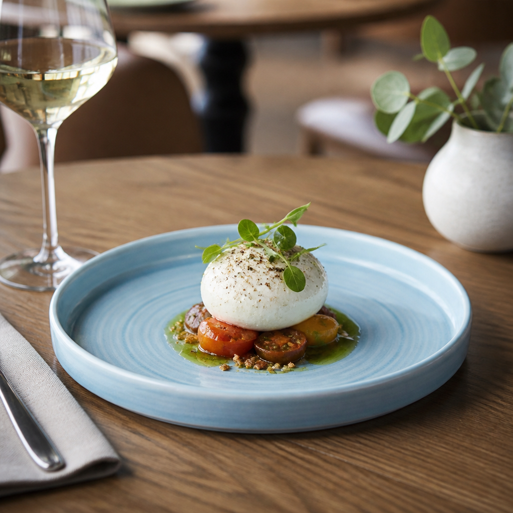 Walled Plates 210mm Vitrified Ceramic for Professional Plating (Pack of 6)
