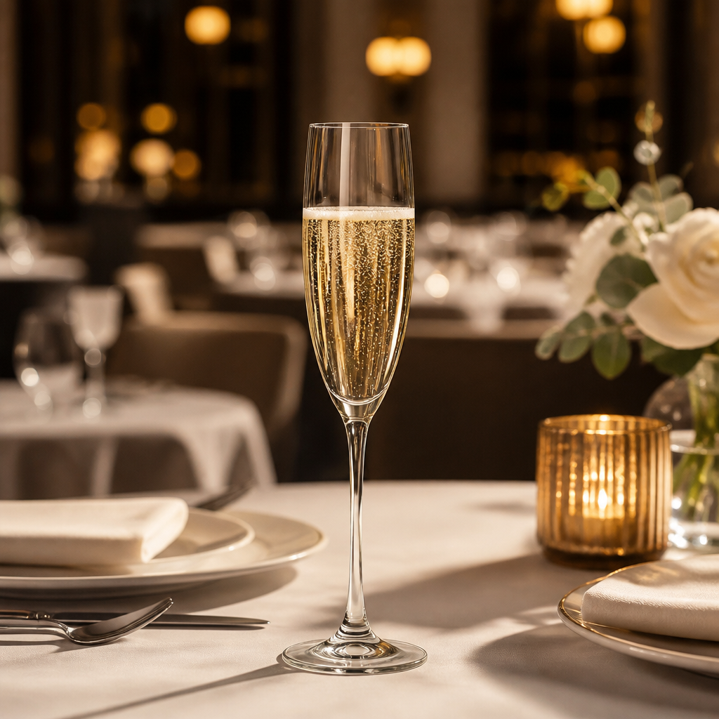 Lead-Free Crystal Champagne Flutes 170ml for Events (Pack of 6)