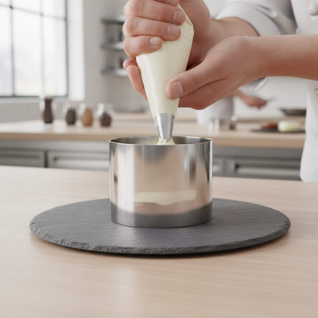 Stainless Steel Mousse Ring 60 x 70mm for Food Presentation