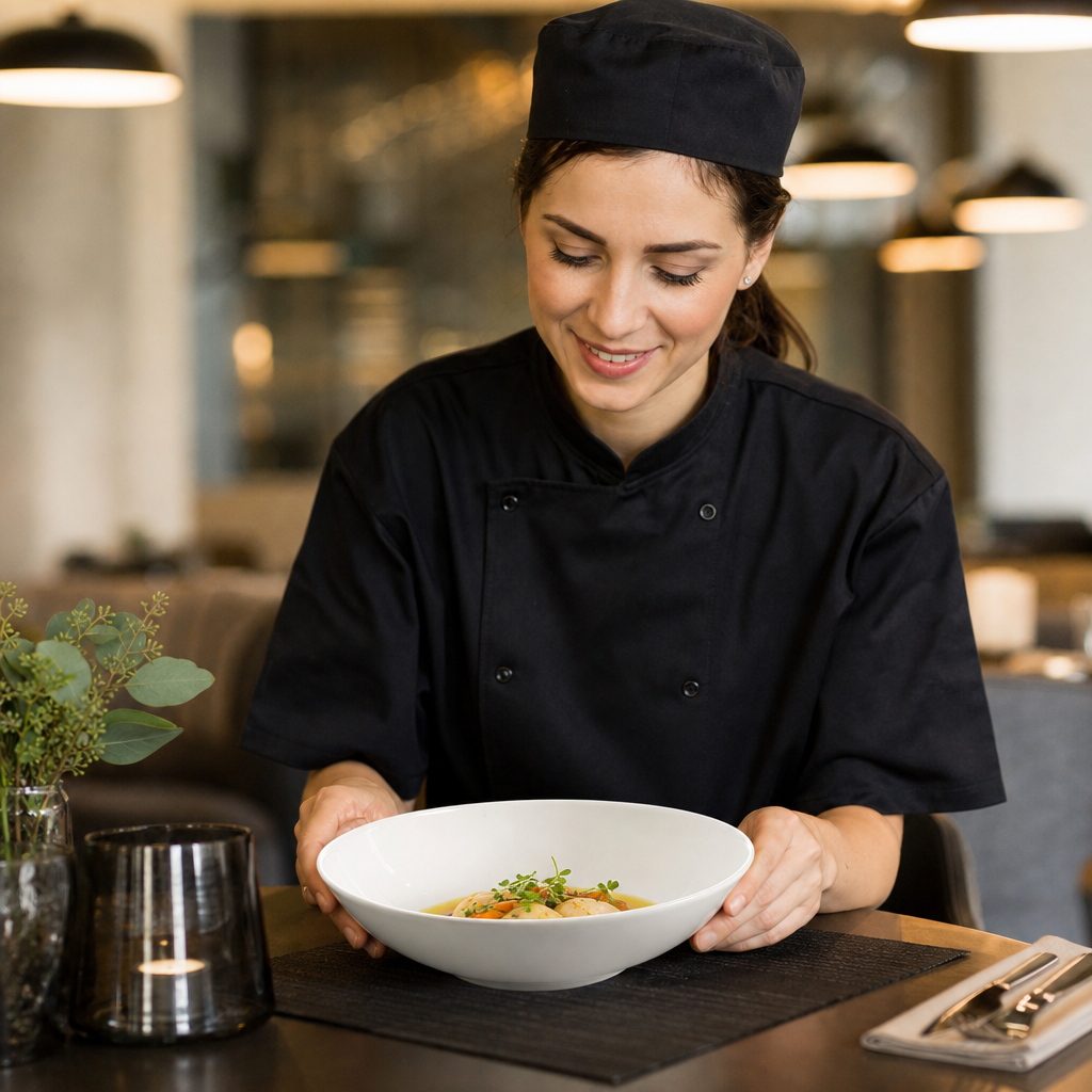 Alumina Bowls 640ml Vitrified Ceramic for Hospitality Use (Pack of 12)