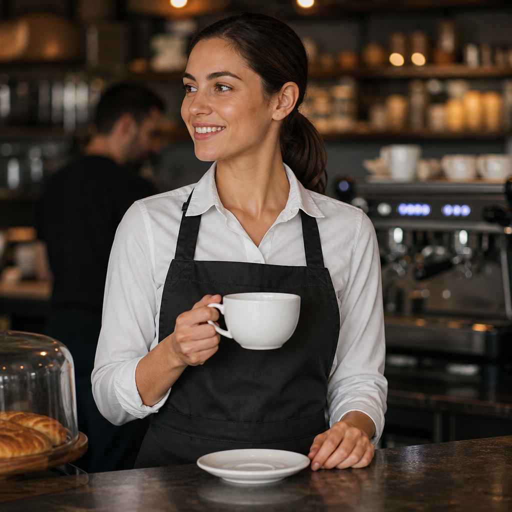 Stoneware Cappuccino Cups 340ml for Cafés & Restaurants (Pack of 12)