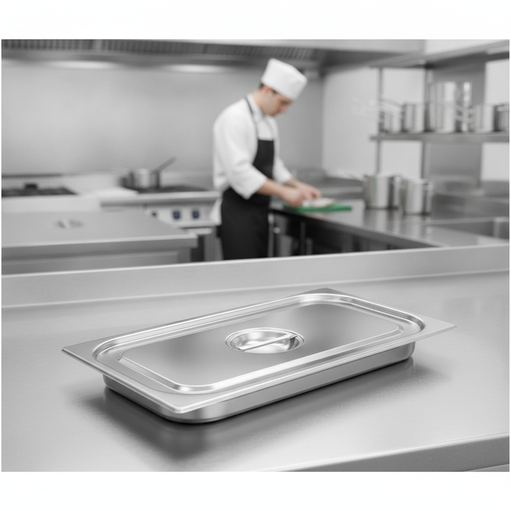 Heavy Duty Stainless Steel Gastronorm Tray Lid for Commercial Kitchens