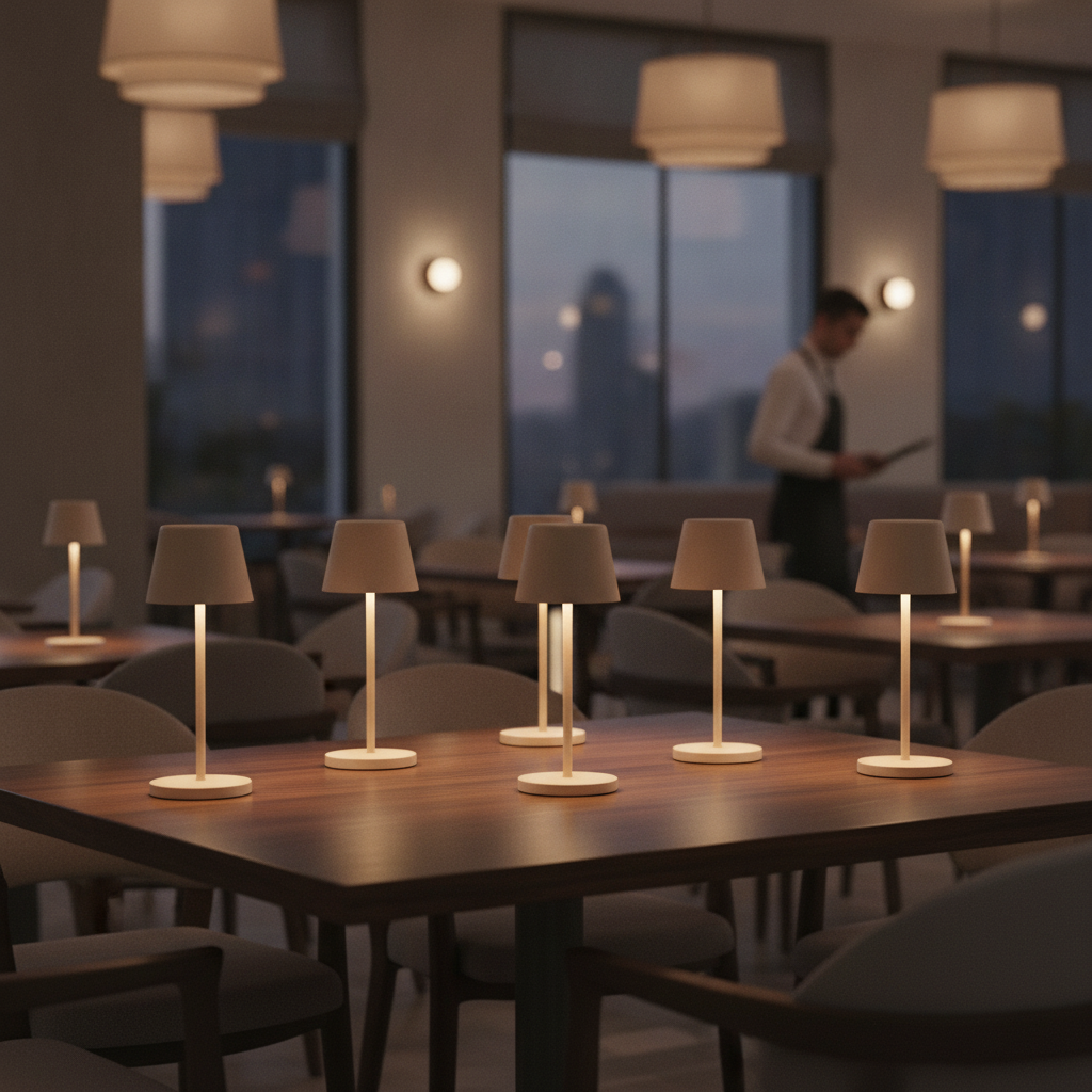 Iron Cordless Micro Table Lamps 210mm for Intimate Settings (Pack of 6)