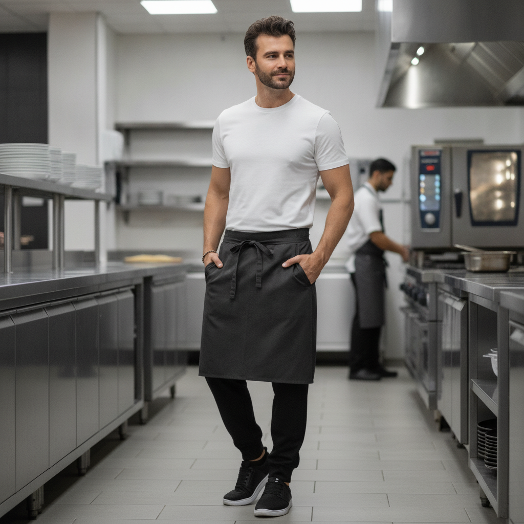 Recycled Polyester Black Jogger 2XL for Hospitality Uniforms