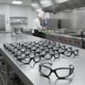 Polycarbonate Clear Safety Goggles for Catering Environments (Pack of 20)