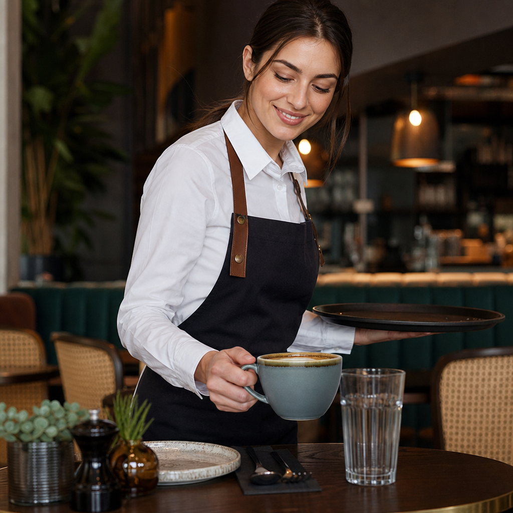 Porcelain Cappuccino Cups 230ml Ocean for Modern Cafés (Pack of 6)