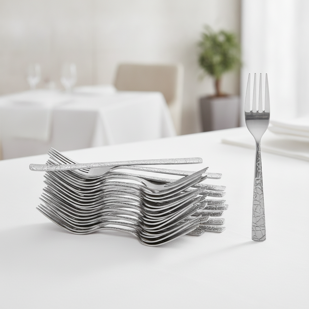 18/10 Stainless Steel Cake Forks for Serving Desserts (Pack of 12)