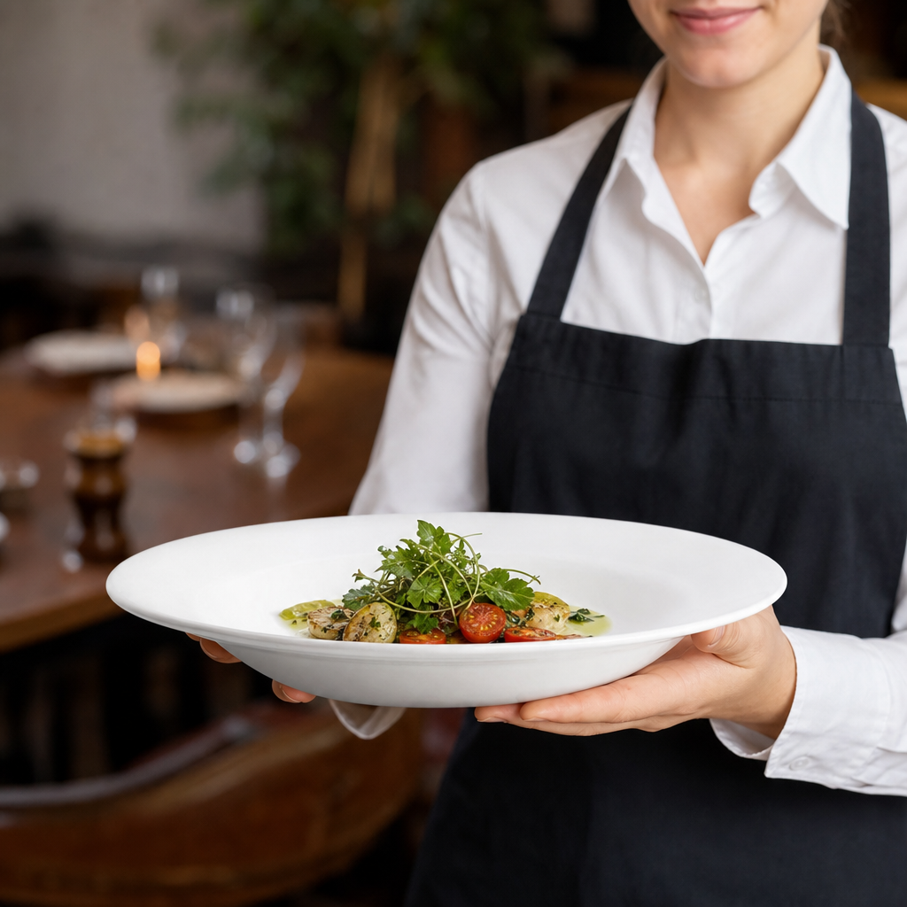 Porcelain Mediterranean Dishes 280mm for Dining & Catering