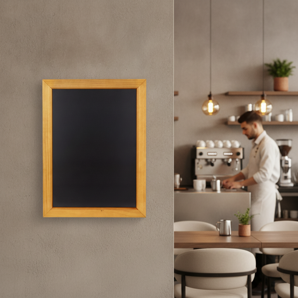 Melamine Wall-Mounted Chalkboard 450 x 600mm for Business Use